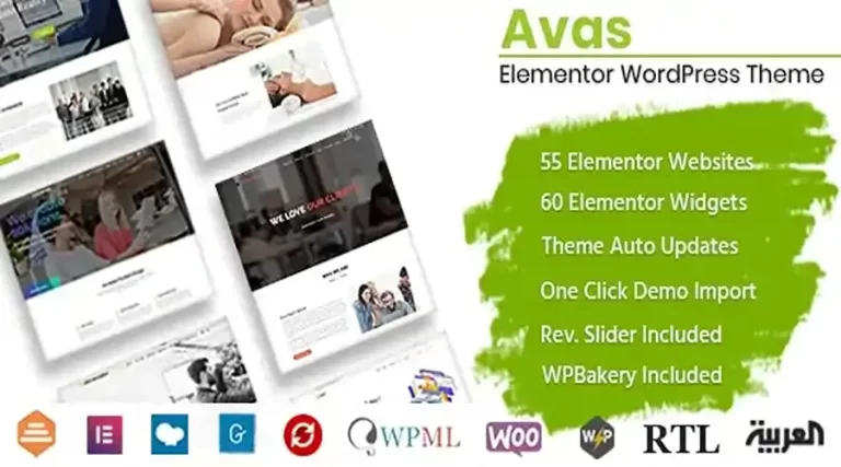 Free Download Avas Theme V6.4.11 – Elementor WordPress Theme Latest Version [Activated]