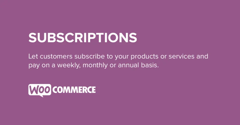 WooCommerce Subscriptions Free Download v6.0.0 [Nulled]