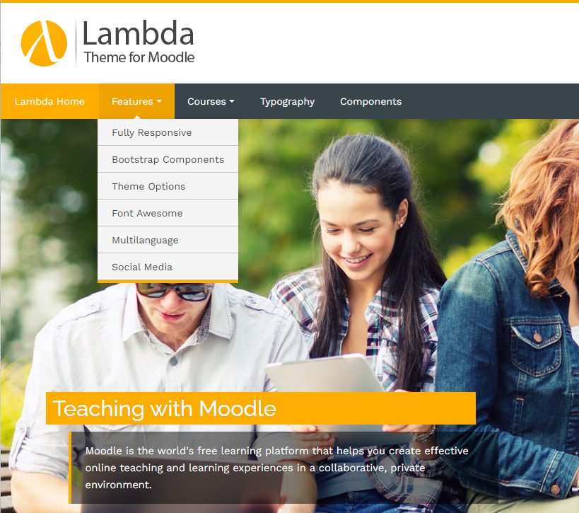 Lambda – Responsive Moodle Theme free download