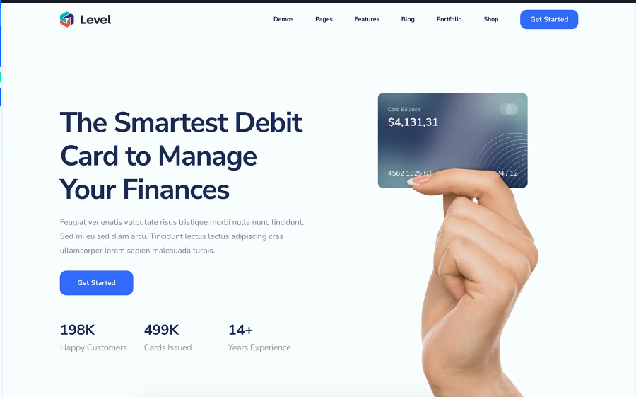 Level - Financial Technology & Crypto WordPress Theme Free Download