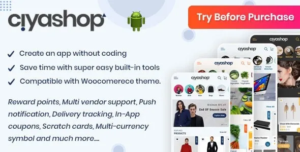 (v5.14) CiyaShop Native Android Application Based On WooCommerce Free Download