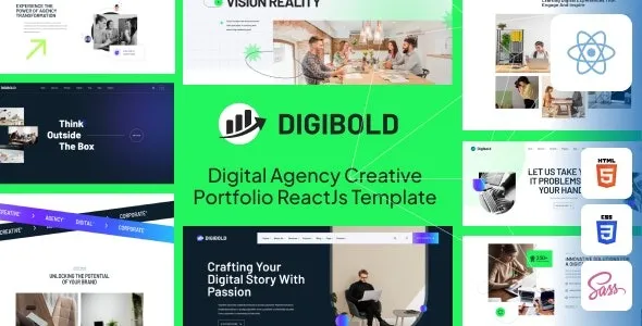 DigiBold (v1.0.7) Digital Agency Creative Portfolio React Js Template Free Download