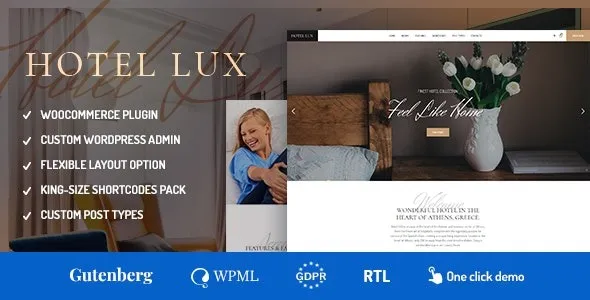 Hotel Lux (v1.2.7) Resort & SPA WordPress Theme Free Download