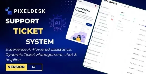 PixelDesk (v1.4) Support Ticket System With OpenAI Free Download