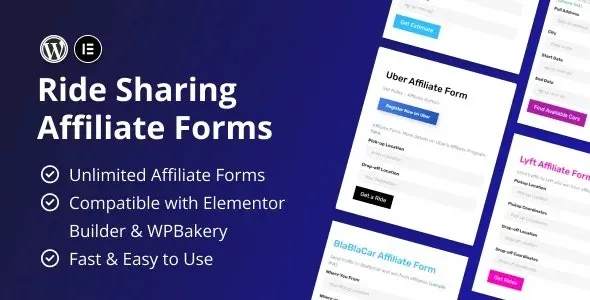 Ride Sharing Affiliate Forms (v1.0) Free Download