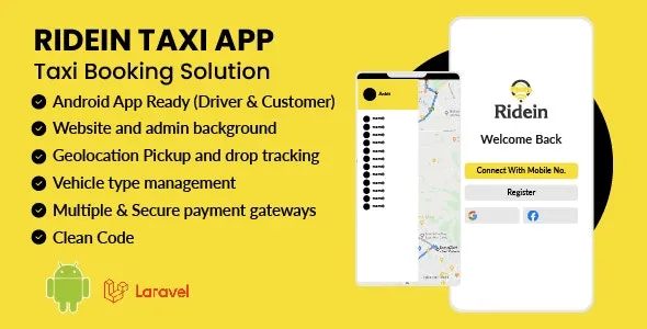 RideIn Taxi App (v2.5) Android Taxi Booking App With Admin Panel Free Download