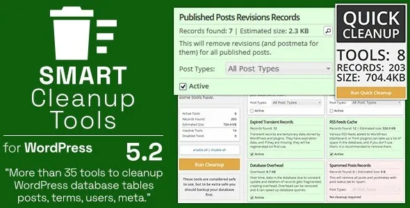 Smart Cleanup Tools (v5.3) Plugin for WordPress Free Download