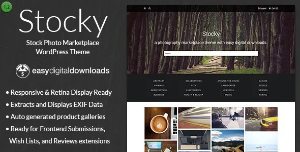 Stocky (v.2.2) A Stock Photography Marketplace Theme Free Download
