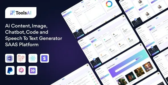 ToolsAi (v1.5) – Ai Content, Image, Chatbot, Code and Speech To Text Generator SAAS Platform Free Download