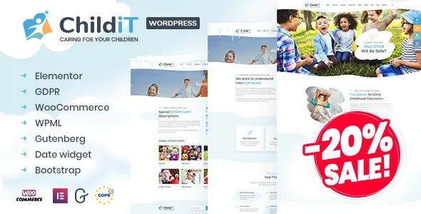 Childit (v2.6) Kindergarten Elementor WordPress Theme Free Download