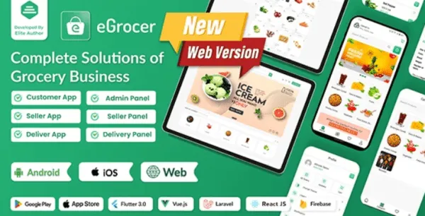 eGrocer (v1.9.6) Online Multi Vendor Grocery Store Free Download