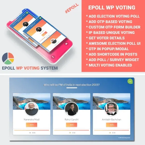 ePoll PRO (v3.1) WP Poll Survey & Voting System Free Download