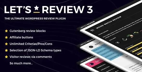 Let’s Review (v3.4.3) WordPress Plugin With Affiliate Options Free Download