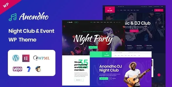 Anondho (v1.0) Night Club & Event WordPress Theme Free Download