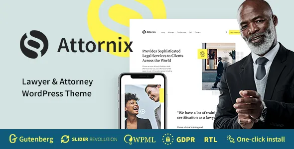 Attornix (v1.0.9) Lawyer WordPress Theme Free Download