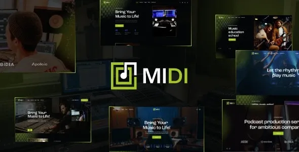 Midi (v1.6) Sound & Music Production WordPress Theme Free Download