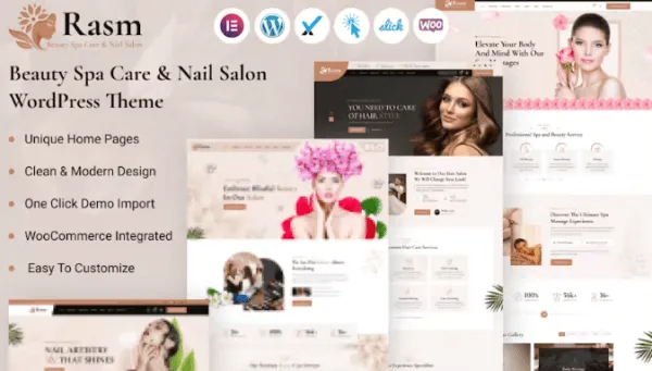 Rasm (v1.0.0) Beauty Spa Care & Nail Salon WordPress Theme Free Download