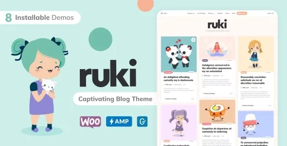 Ruki (v1.3.8) A Captivating Personal Blog Theme Free Download
