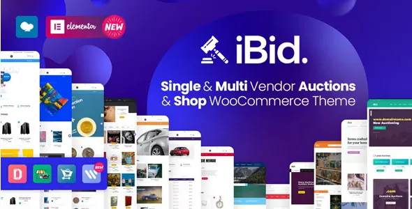 iBid (v4.0.2) Multi Vendor Auctions WooCommerce Theme Free Download