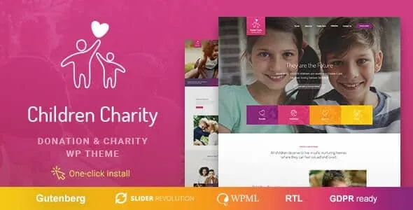 Children Charity (v1.2.2) Nonprofit & NGO WordPress Theme with Donations Free Download