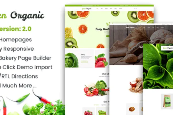GreenOrganic (v2.32) Organic & Bakery WordPress Theme Free Download