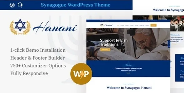 Hanani (v1.2.7) Jewish Community & Synagogue WordPress Theme Free Download