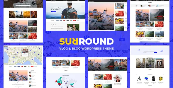 Surround (v1.3) Vlog & Blog WordPress Theme Free Download