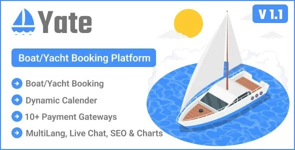 Yate (v1.1.0) Boat/Yacht Booking Platform Free Download