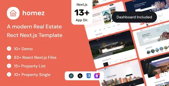 Homez Real Estate React NextJS Template Free Download v1.5